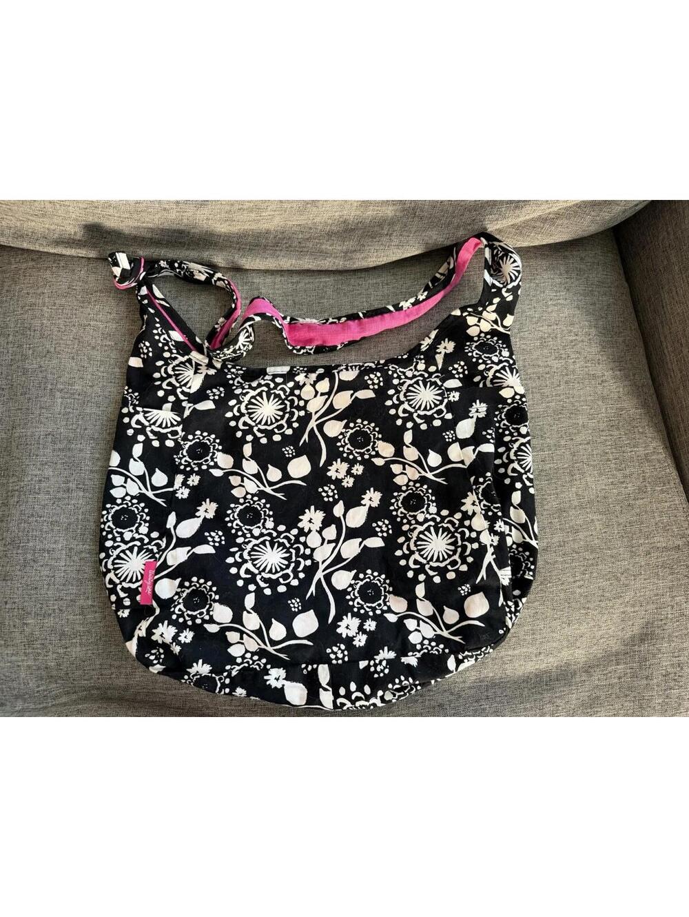 Thirty One Reversible Hobo Bag Crossbody Bag In Playful Parade Pink Inside